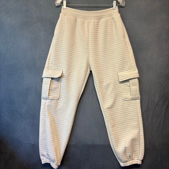 KYOYO Textured Cargo Sweatpants Joggers Elastic Waist Streetwear Gym Workout Med - Picture 1 of 11